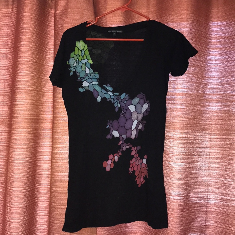 Truly Madly Deeply, deep v tee, size medium